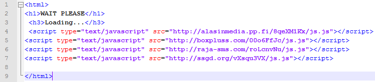 Javascript from infected page